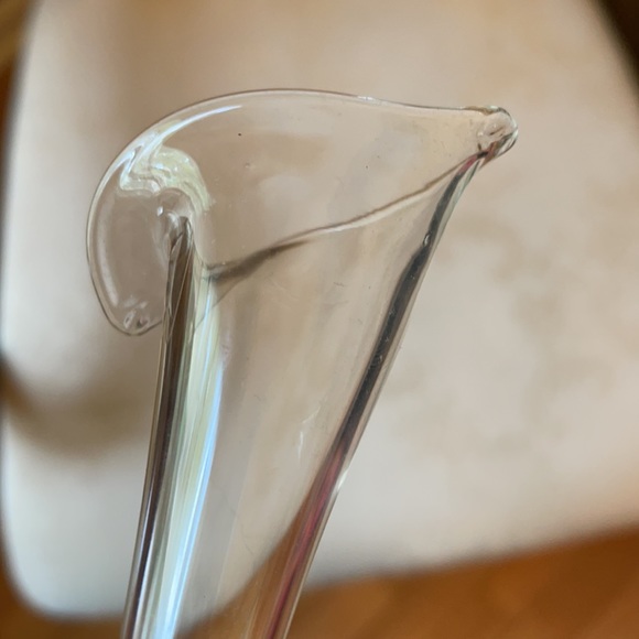 Hand blown glass Jack in the Pulpit retro 1960s bud vase glass art - Picture 8 of 10